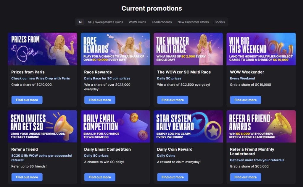 WOW Vegas Promotions