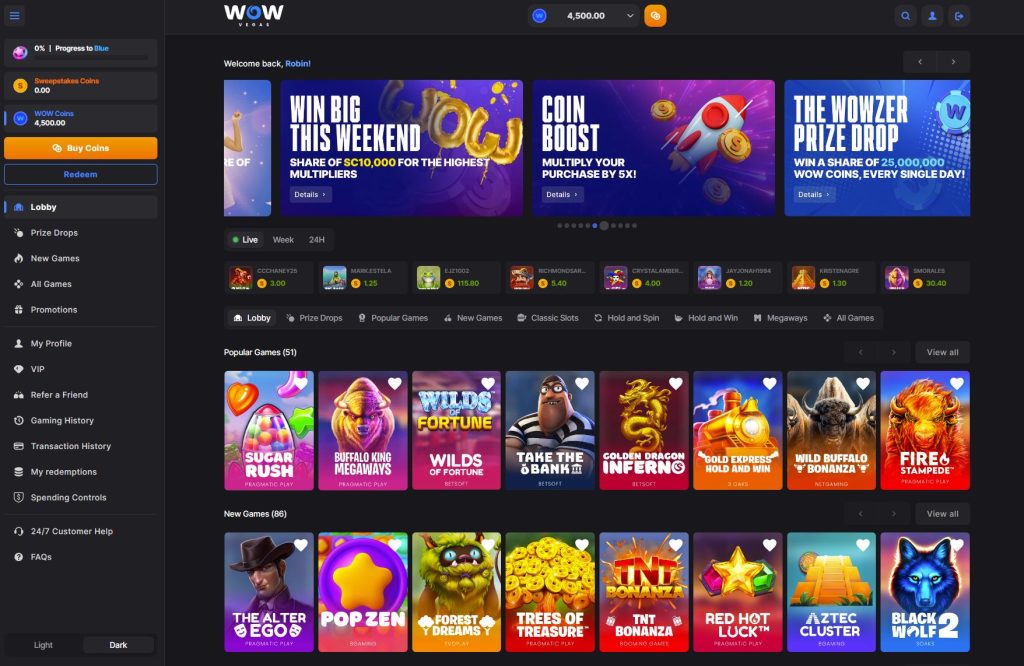 WOW Vegas User Experience