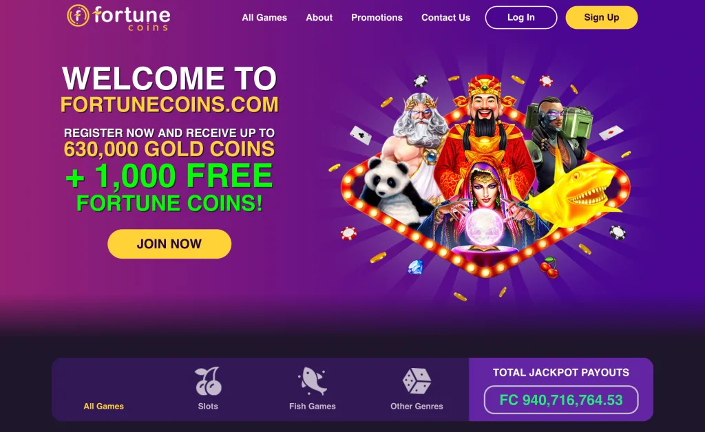 Fortune Coins color scheme